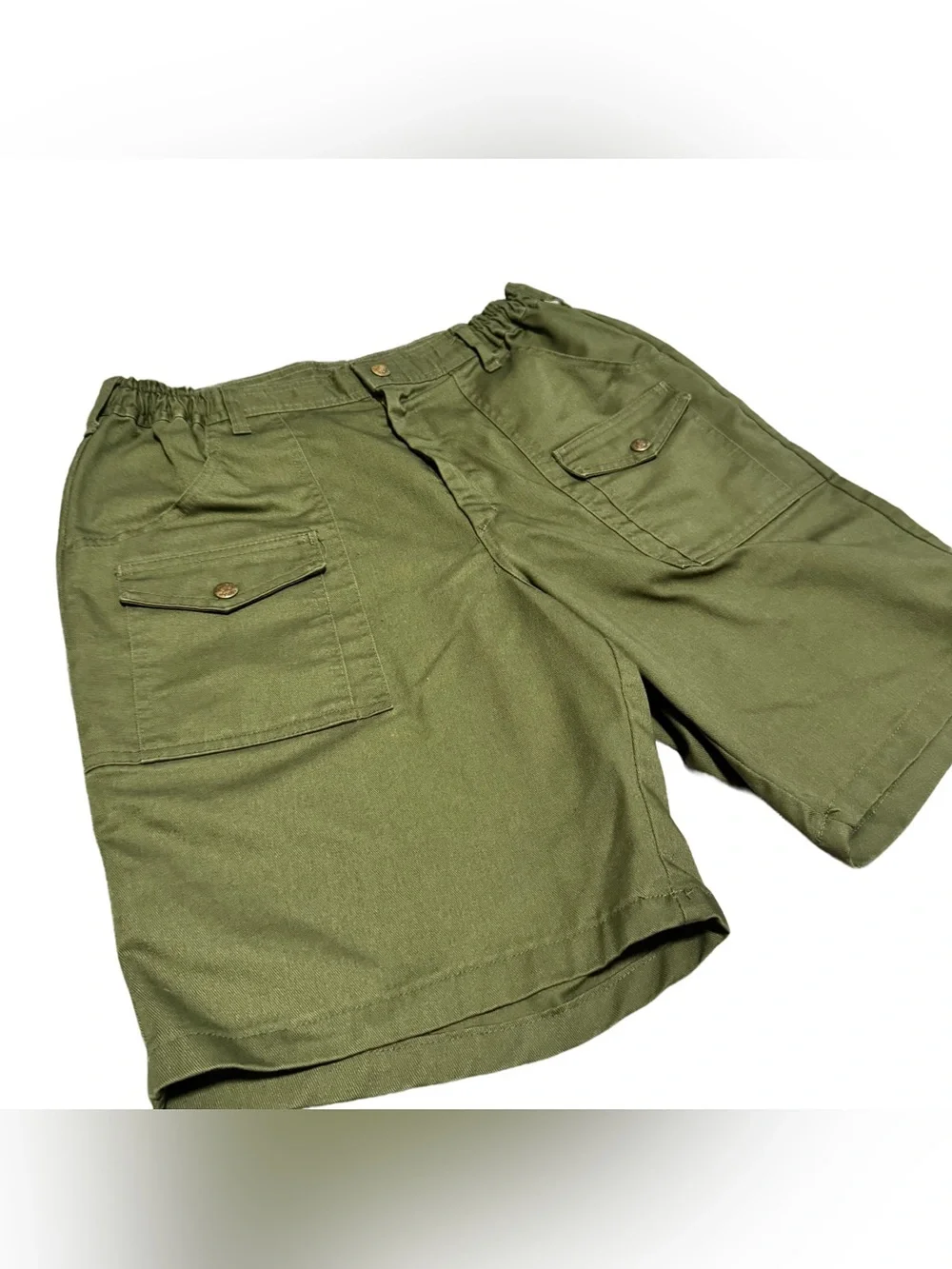 Vintage Boy Scouts of American Cargo Shorts Men's 34 Green Cotton Utility Gorp